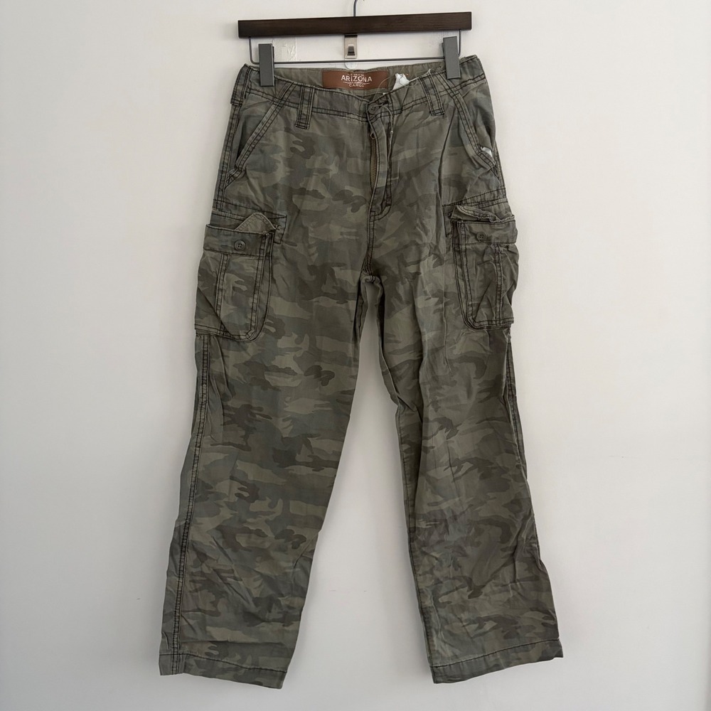 Arizona Jean Co Camo Cargo Pants Green Camouflage Size 20 Regular